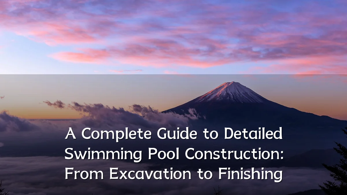 A Complete Guide to Detailed Swimming Pool Construction: From Excavation to Finishing