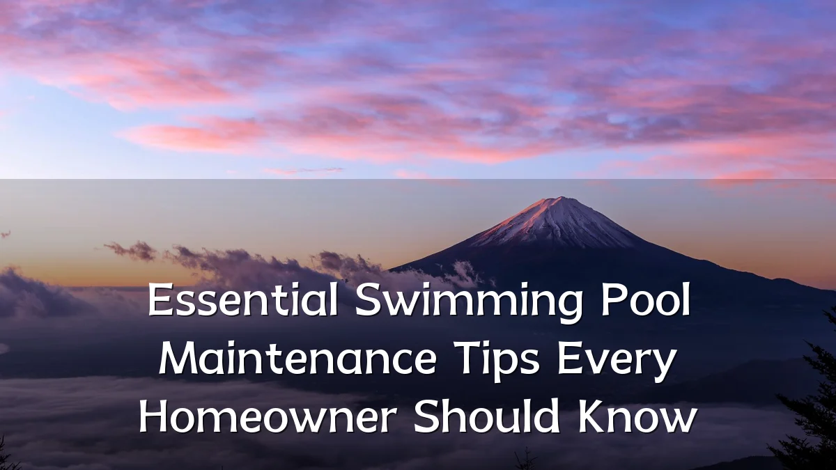 Essential Swimming Pool Maintenance Tips Every Homeowner Should Know