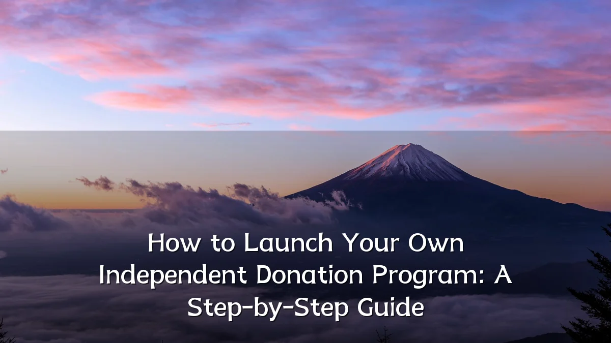 How to Launch Your Own Independent Donation Program: A Step-by-Step Guide