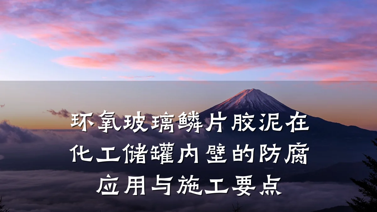 环氧玻璃鳞片胶泥在化工储罐内壁的防腐应用与施工要点