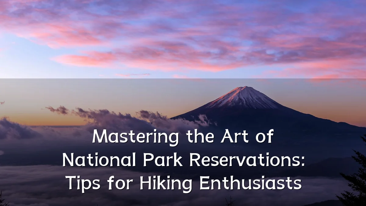 Mastering the Art of National Park Reservations: Tips for Hiking Enthusiasts