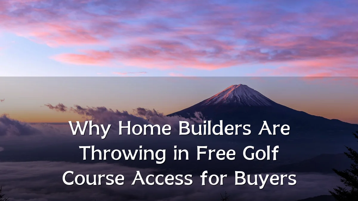 Why Home Builders Are Throwing in Free Golf Course Access for Buyers