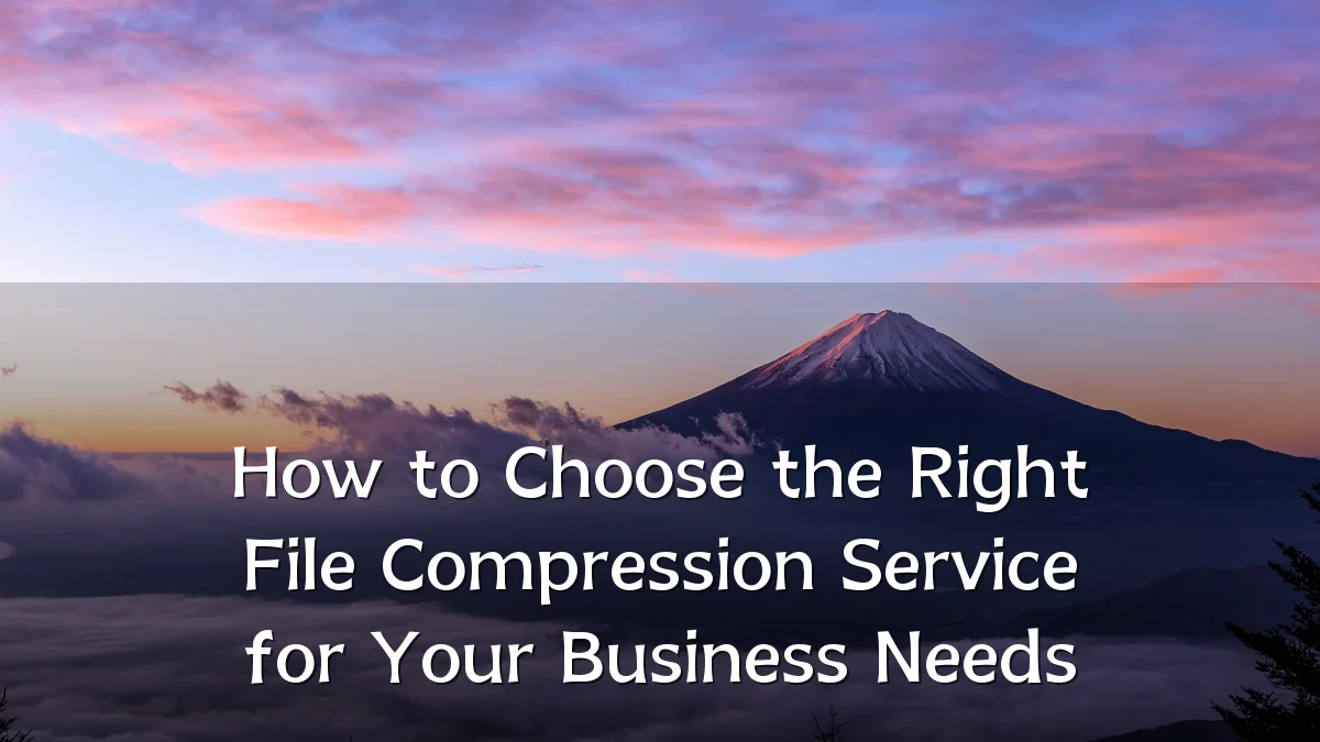 How to Choose the Right File Compression Service for Your Business Needs