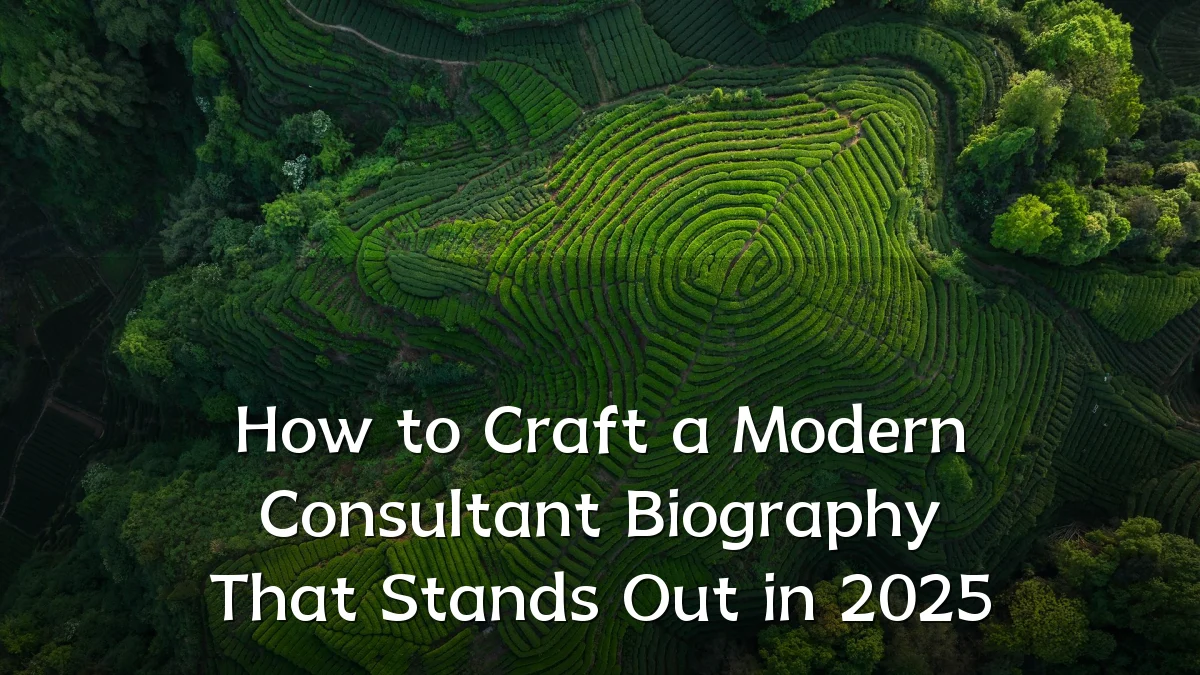 How to Craft a Modern Consultant Biography That Stands Out in 2025