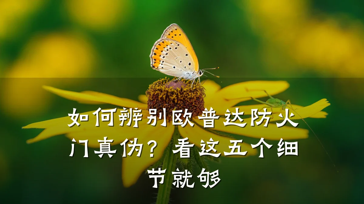 如何辨别欧普达防火门真伪?看这五个细节就够